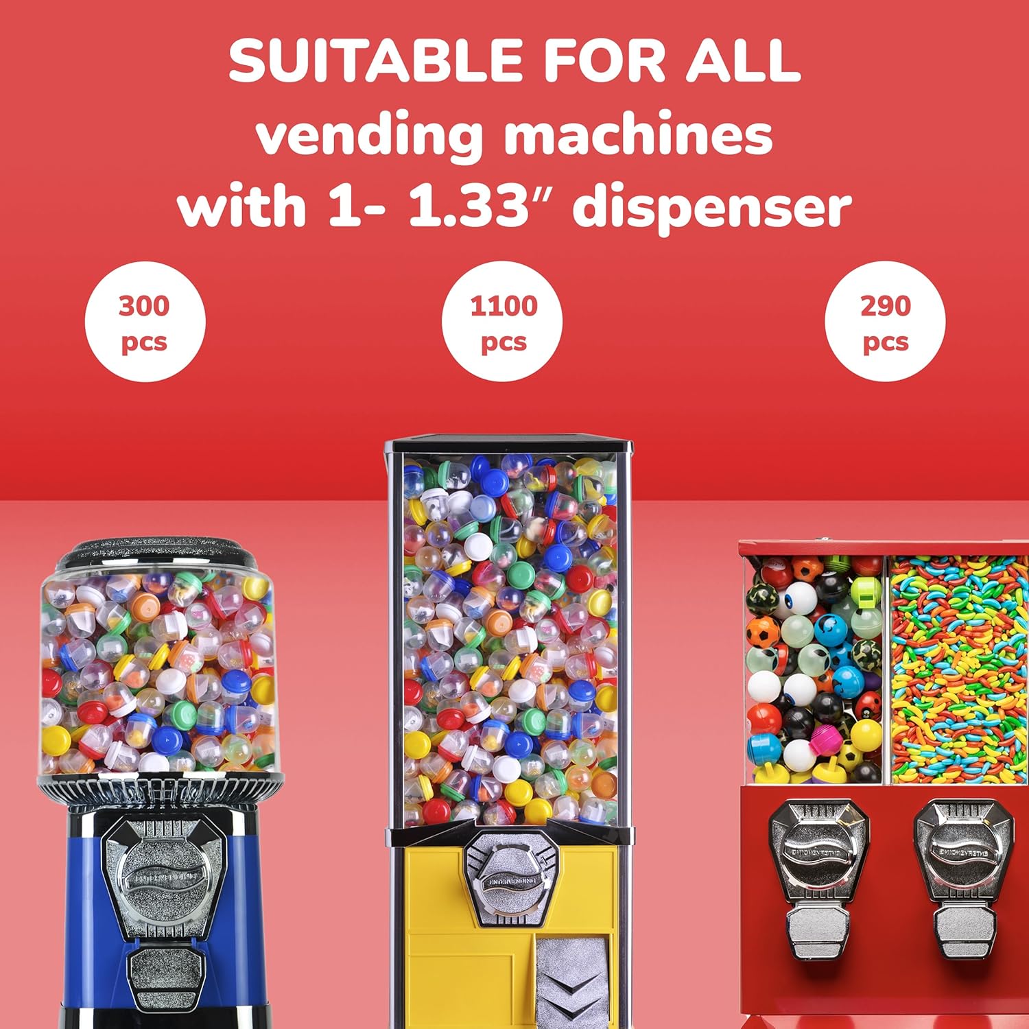 100-500PCS Empty Round Capsule - огляд і ціна Prize Capsule Toy Machine