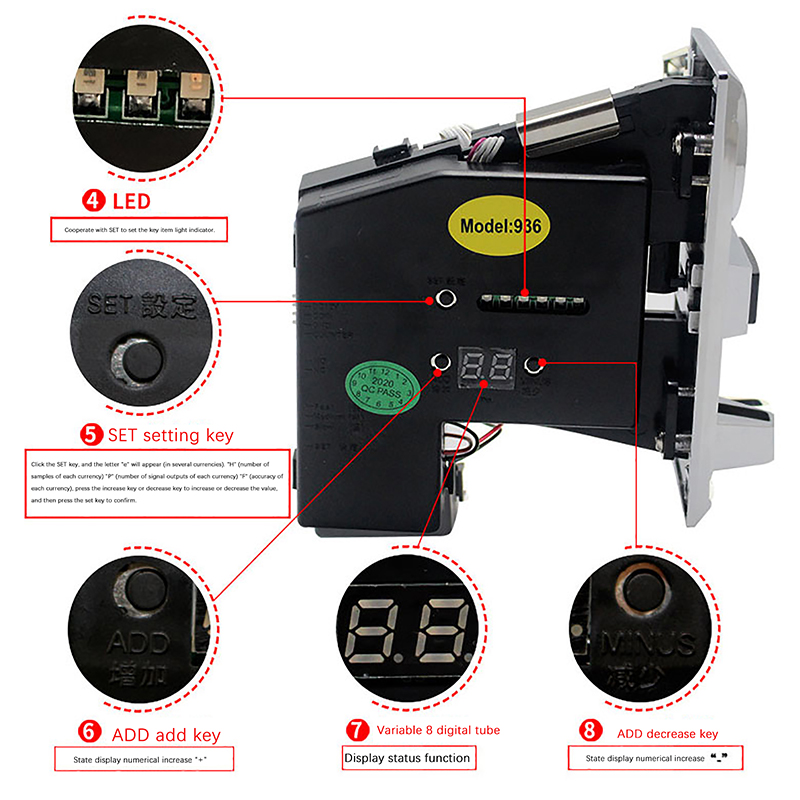616 Electronic Multi Coin Acce - огляд і ціна Vending Arcade Games